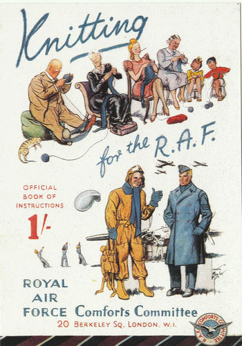 Robert Opie Advertising Postcard - Knitting For The R.a.f.