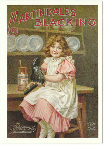 Robert Opie Advertising Postcard - Martindales Blacking