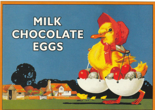 Robert Opie Advertising Postcard - Milk Chocolate Eggs