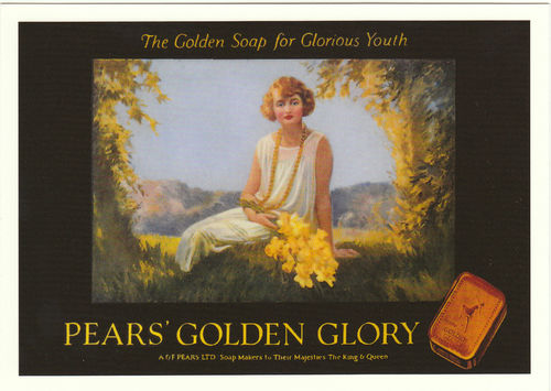 Robert Opie Advertising Postcard - Pears' Golden Glory Soap