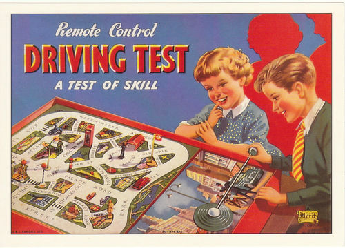 Robert Opie Advertising Postcard - Remote Control Driving Test