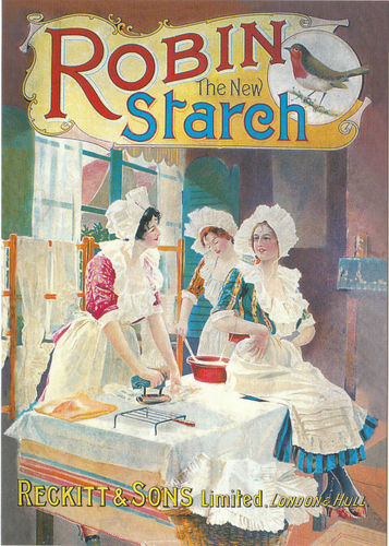 Robert Opie Advertising Postcard - Robin Starch