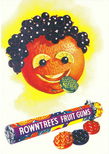 Robert opie advertising postcard - rowntree's fruit gums
