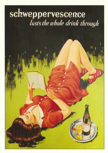 Robert Opie Advertising Postcard - Schweppes Effervescence