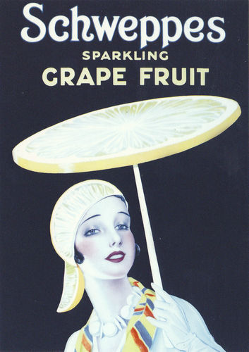 Robert Opie Advertising Postcard - Schweppes Grape Fruit