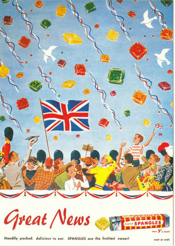 Robert Opie Advertising Postcard - Spangles Sweets
