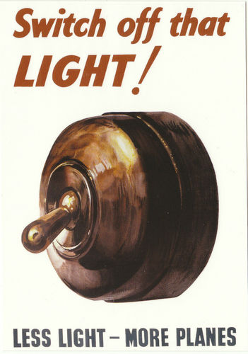 Robert Opie Advertising Postcard - Switch Off That Light !
