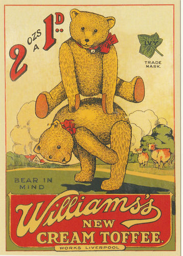 Robert Opie Advertising Postcard - Williams's New Cream Toffee