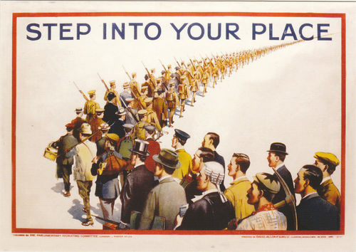 Robert Opie Advertising Postcard - Wwi Recruiting Soldiers