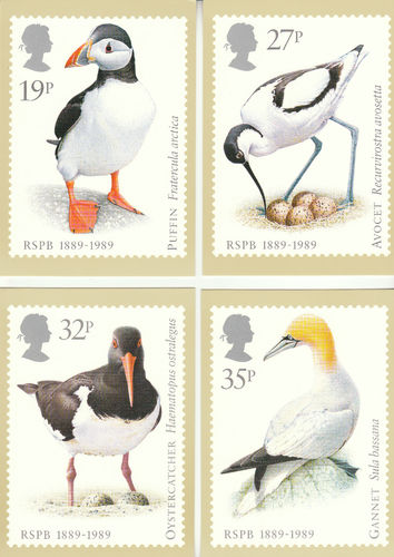 U.k. Post Office - Set Of 4 Centenary Of The R.s.p.b. Cards - 1989