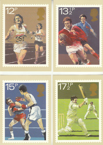 U.k. Post Office - Set Of 4 Sports Centenaries Cards - 1980