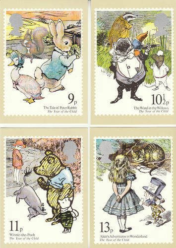 U.k. Post Office - Set Of 4 U.n. Year Of The Child Cards - 1979