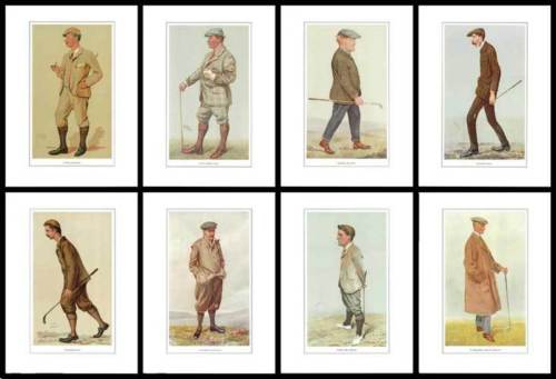 Vanity Fair Reprints - A Set Of 8 Great Golfers