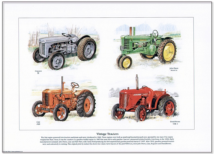 Golden Era Print - Tractors - Vintage Tractors
