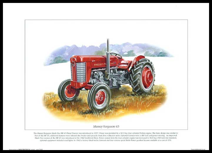 Rogerstock Ltd. - 25 Tractor Prints - Massey Ferguson 65