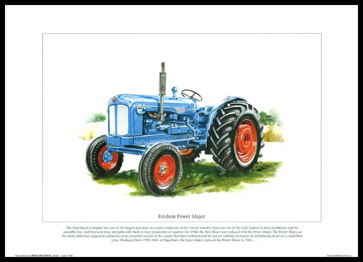 Rogerstock Ltd. - 25 Tractor Prints - Fordson Power Major
