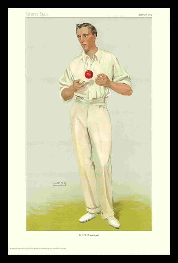 Pack of 20 Prints - Vanity Fair Reprints - From our set of 6 Fantastic Cricketers - B. J. T. Bosanquet