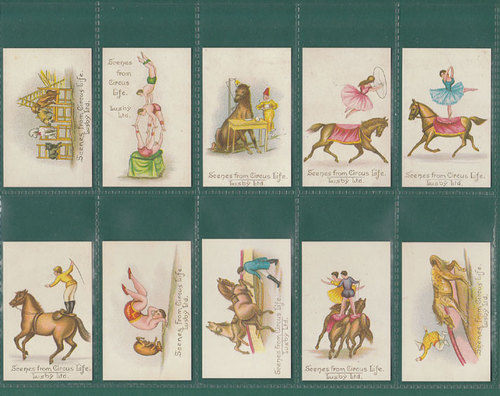 Nostalgia classics - set of 25 - lusby ' scenes from circus life ' cards